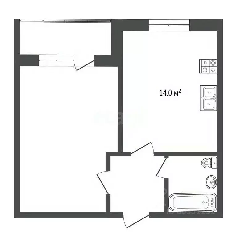 1-к кв. Ставропольский край, Пятигорск пер. Березовый (40.8 м) - Фото 2