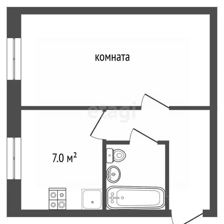 1-к кв. Московская область, Протвино Серпухов городской округ, проезд ... - Фото 2
