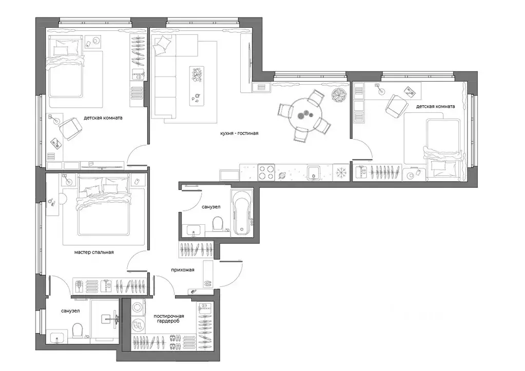 3-к кв. Пензенская область, Пенза Велларт Сити жилой комплекс (100.3 ... - Фото 2