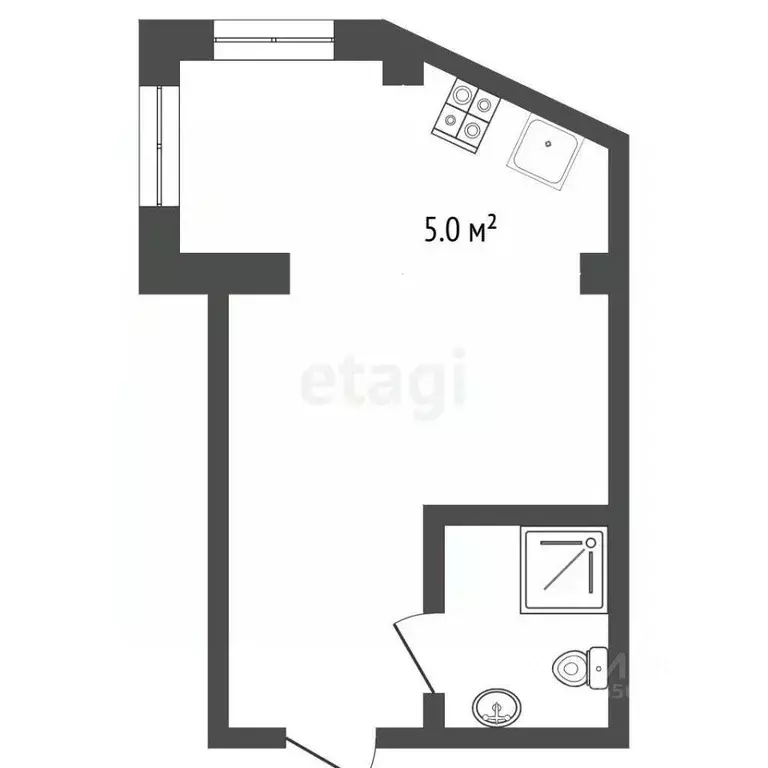Студия Севастополь ул. Челнокова, 19Ак5 (26.0 м) - Фото 2