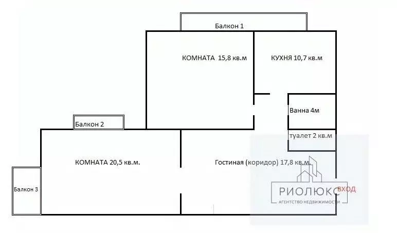 2-к кв. Челябинская область, Челябинск просп. Победы, 382А (71.0 м) - Фото 2