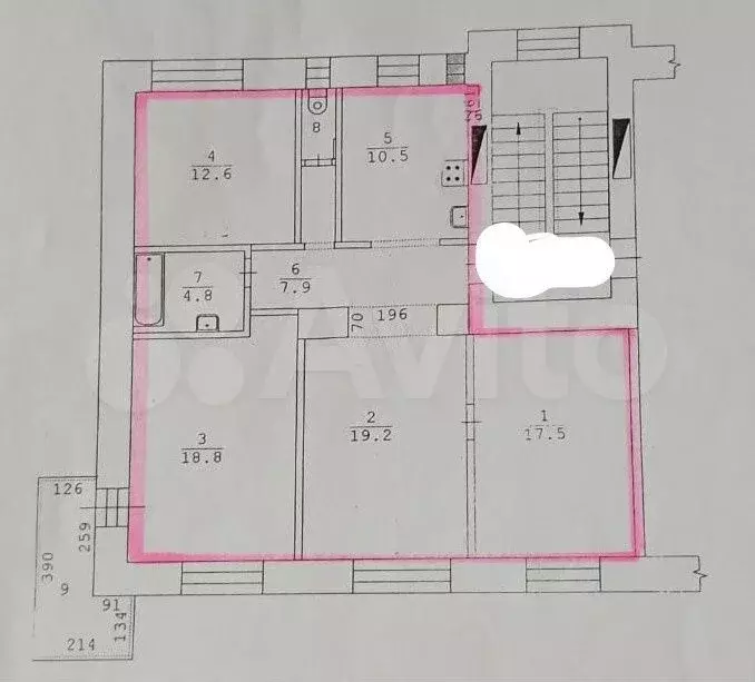 4-к. квартира, 92,5 м, 3/5 эт. - Фото 0