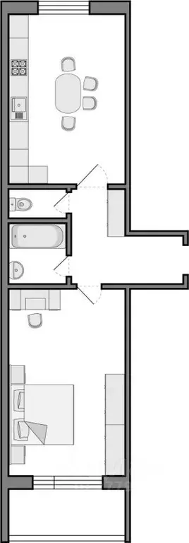 1-к кв. Пензенская область, Пенза проезд 3-й Можайского, 22 (52.0 м) - Фото 1