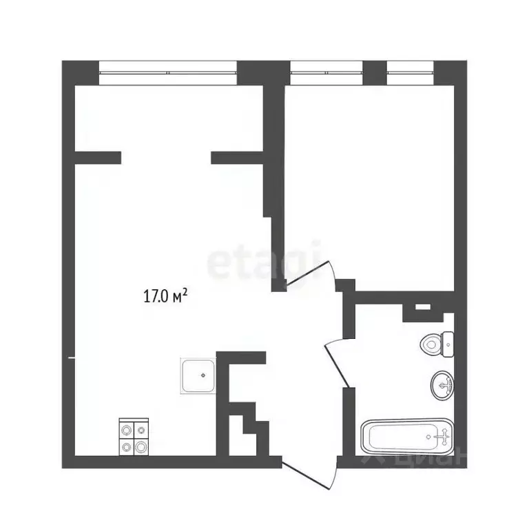 1-к кв. Тюменская область, Тюмень ул. Тимофея Чаркова, 91 (39.4 м) - Фото 2