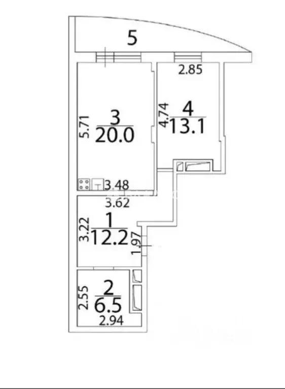 1-к кв. Московская область, Химки ул. Строителей, 4в (55.0 м) - Фото 2