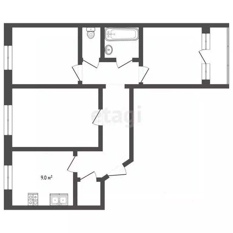 3-к кв. Челябинская область, Миасс ул. Ветеранов, 13 (64.7 м) - Фото 2