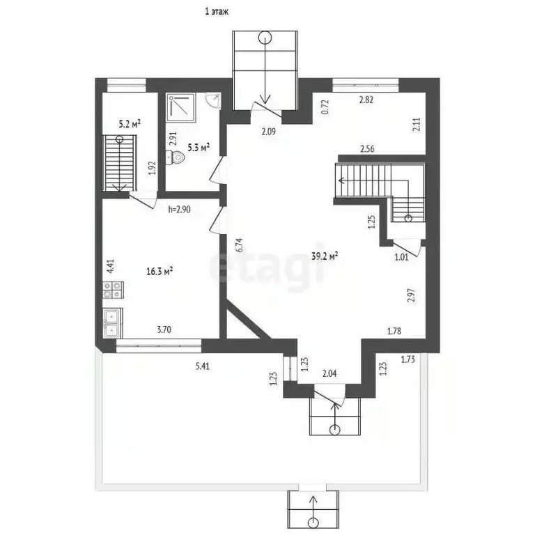 Дом в Псковская область, Печоры ул. Автомобилистов, 6А (209 м) - Фото 2