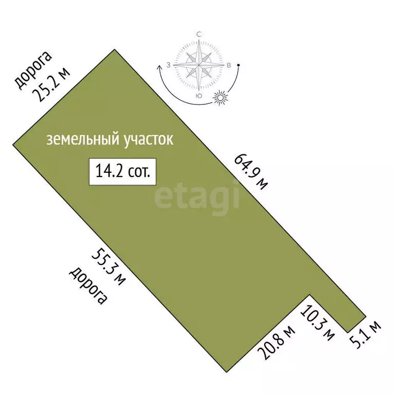Участок в Нальчик, Балкарская улица (14.23 м) - Фото 0