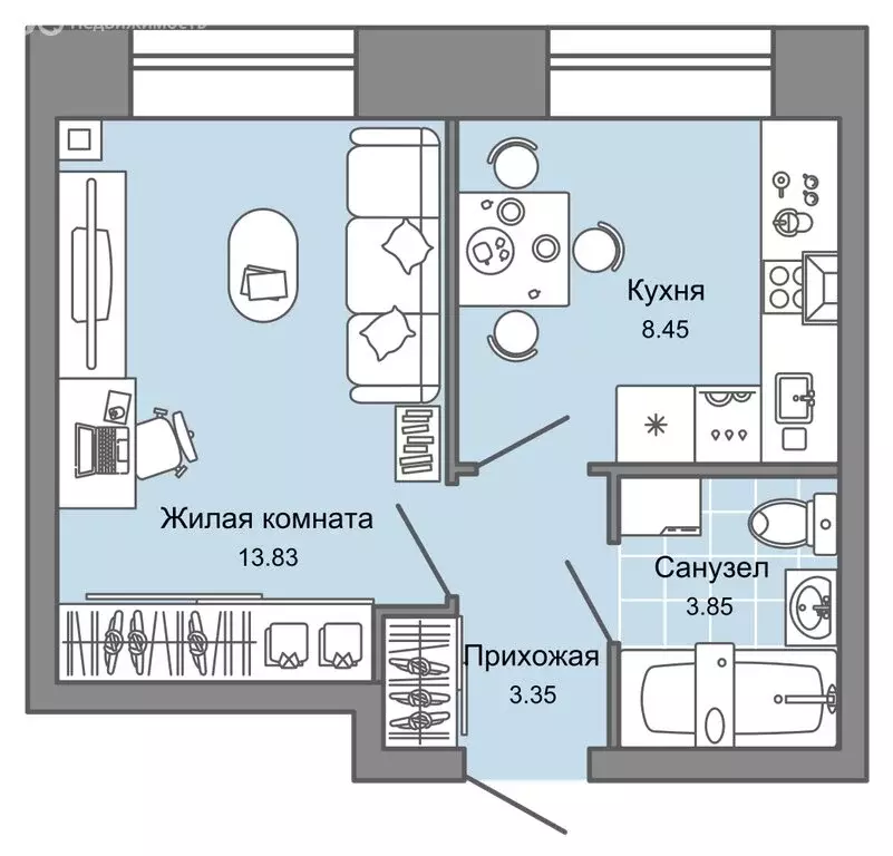 3-комнатная квартира: Ульяновск, проспект Авиастроителей, 22 (70 м) - Фото 0