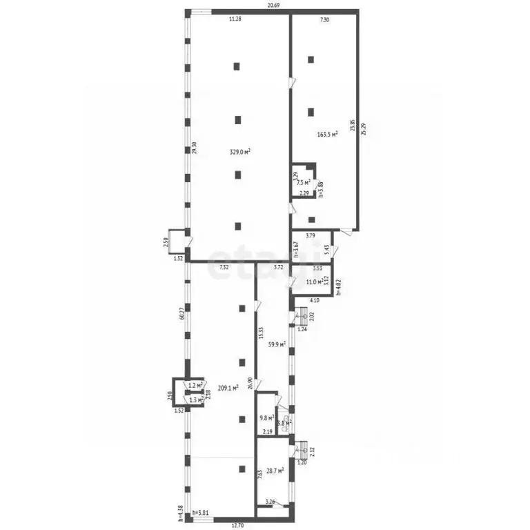 Торговая площадь в Омская область, Омский район, с. Лузино ул. 30 лет ... - Фото 2