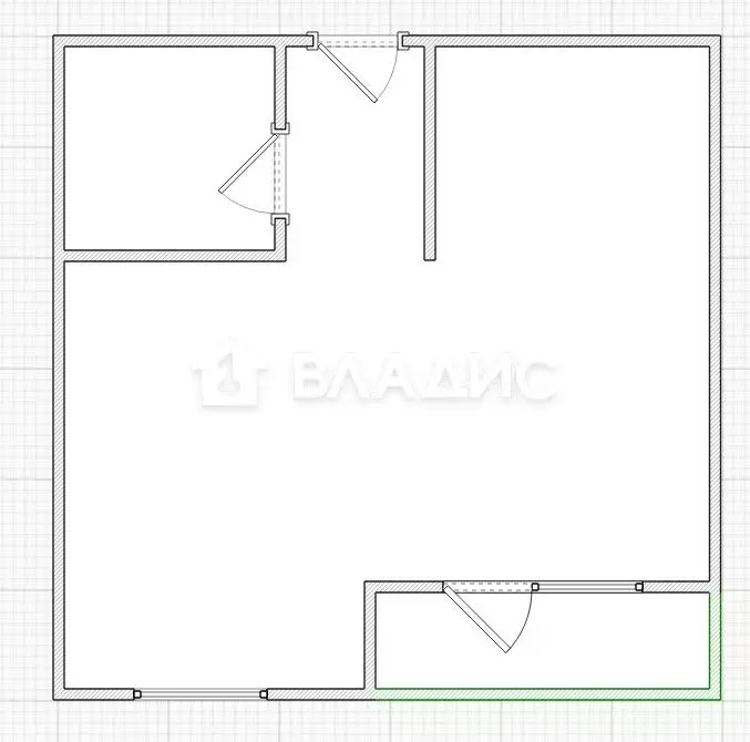 Студия Пензенская область, Пенза Ладожская ул., 144А (29.1 м) - Фото 2