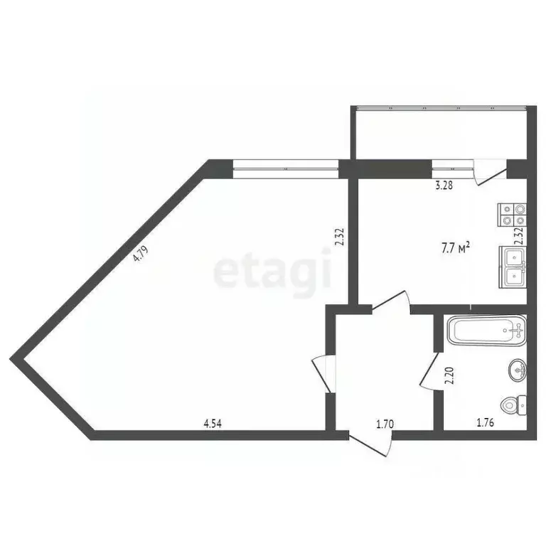 1-к кв. Ростовская область, Таганрог ул. 1-я Котельная, 67 (38.0 м) - Фото 2