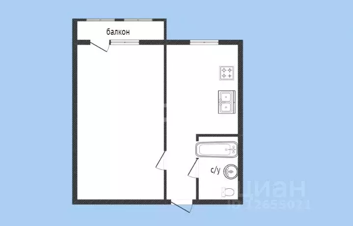 1-к кв. Костромская область, Кострома Якиманиха мкр, 2 (29.9 м) - Фото 1