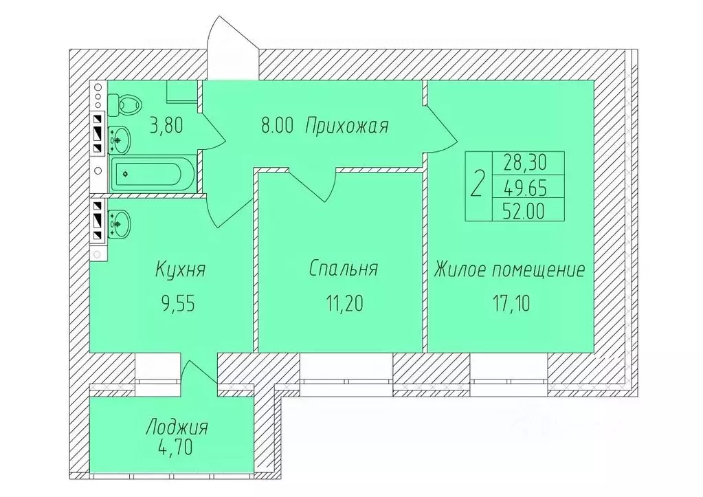 1-к кв. Белгородская область, Старый Оскол Степной мкр,  (52.0 м) - Фото 0