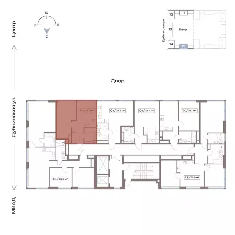 1-к кв. Москва Дубнинская ул., 79к21 (36.1 м) - Фото 2