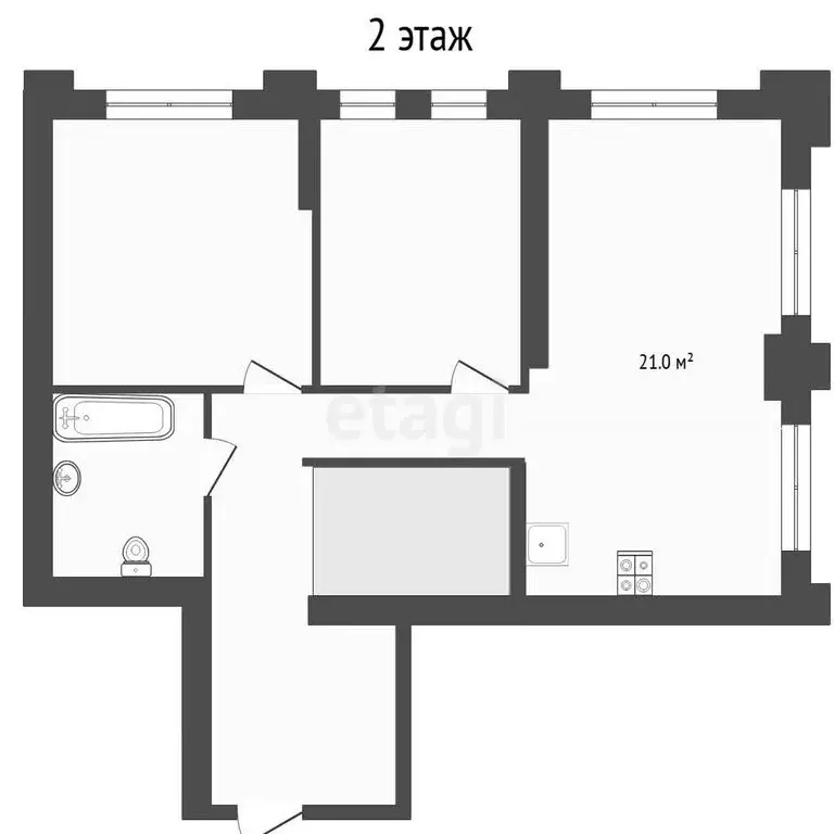3-комнатная квартира: Тюмень, улица Тимофея Чаркова, 93 (97 м) - Фото 1