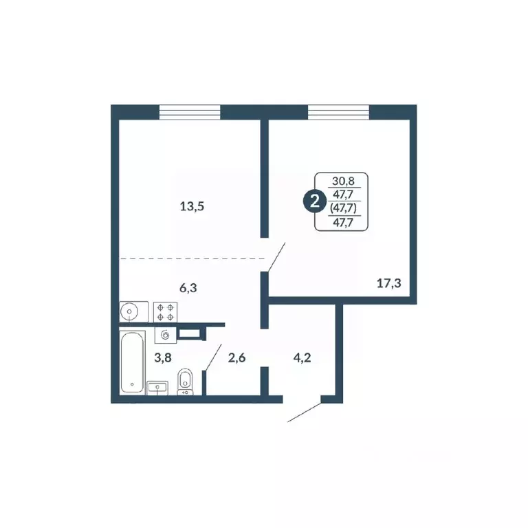 2-к кв. Кировская область, Киров Скандинавия жилой комплекс (47.7 м) - Фото 1
