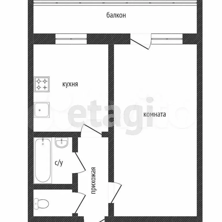 Апартаменты-студия, 11 м, 1/5 эт. - Фото 0