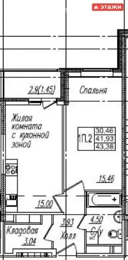 2-комнатная квартира: Владивосток, улица Карбышева, 22Б (41.7 м) - Фото 1