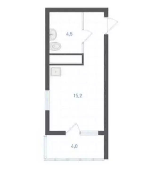 1-комнатная квартира: Екатеринбург, улица Крауля, 107/2 (21.3 м) - Фото 1