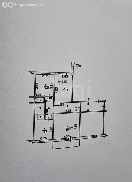 3-комнатная квартира: Абакан, улица Пушкина, 25 (65.3 м) - Фото 1