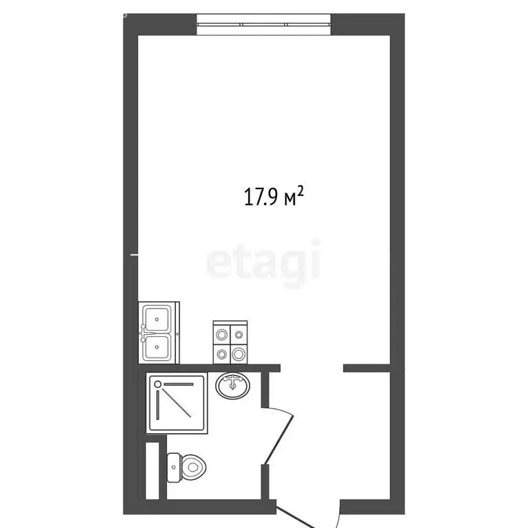 1-комнатная квартира: Луховицы, улица Мира, 16А (17.9 м) - Фото 1