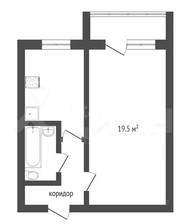 1-к кв. Красноярский край, Красноярск 9 Мая ул., 56А (42.2 м) - Фото 2