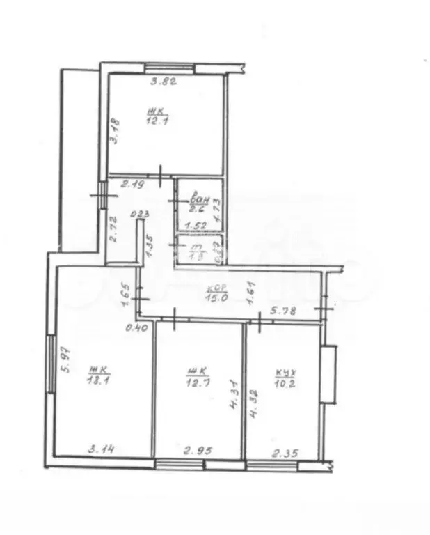 3-к. квартира, 72 м, 8/9 эт. - Фото 0