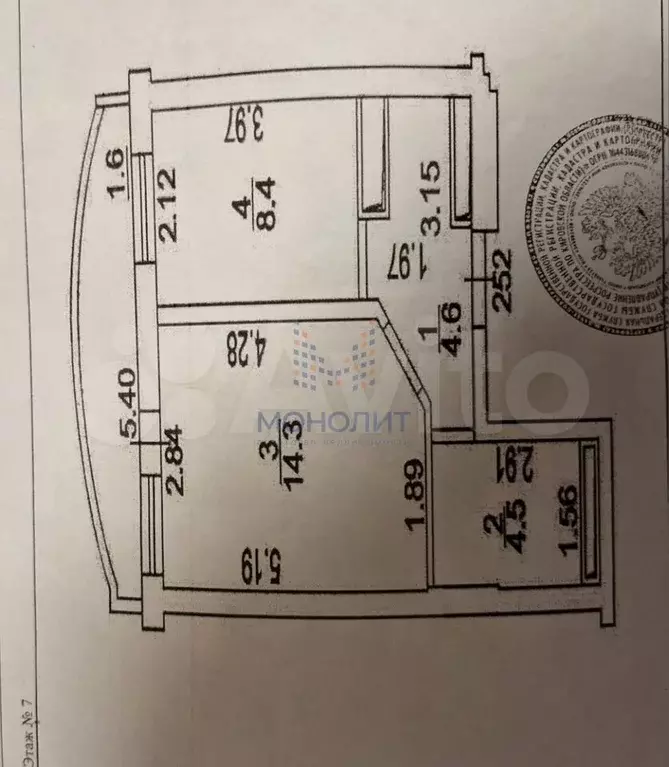 1-к. квартира, 31,8 м, 7/10 эт. - Фото 0