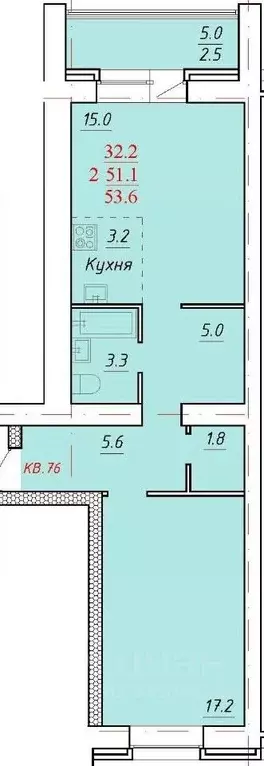 2-к кв. Алтайский край, Новоалтайск Индустриальная ул., 18 (53.6 м) - Фото 0