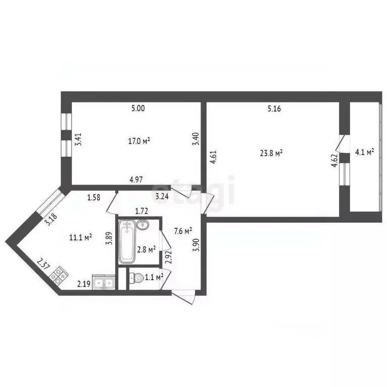 2-к кв. Санкт-Петербург Бухарестская ул., 96 (63.4 м) - Фото 0