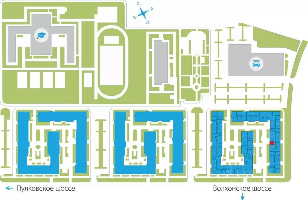 Студия Санкт-Петербург пос. Шушары, ул. Нины Петровой, 10к1 (26.15 м) - Фото 1