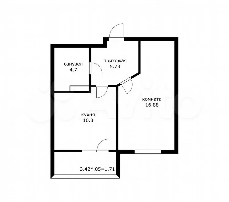 1-к. квартира, 40 м, 2/13 эт. - Фото 1