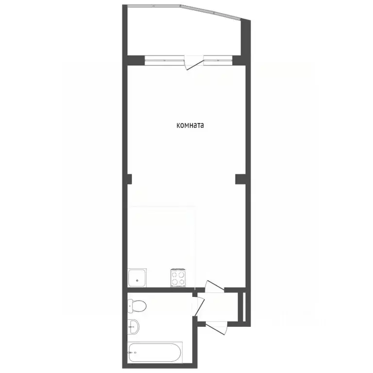 1-к кв. Ханты-Мансийский АО, Нефтеюганск 17-й мкр, 3/1 (37.7 м) - Фото 0