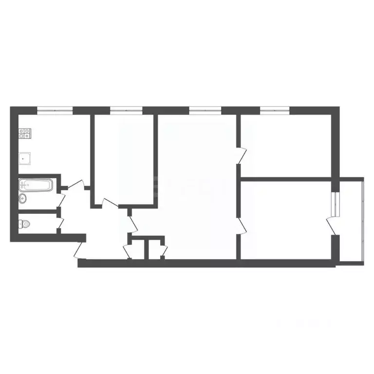 4-к кв. Тульская область, Тула ул. Демонстрации, 15 (61.9 м) - Фото 1