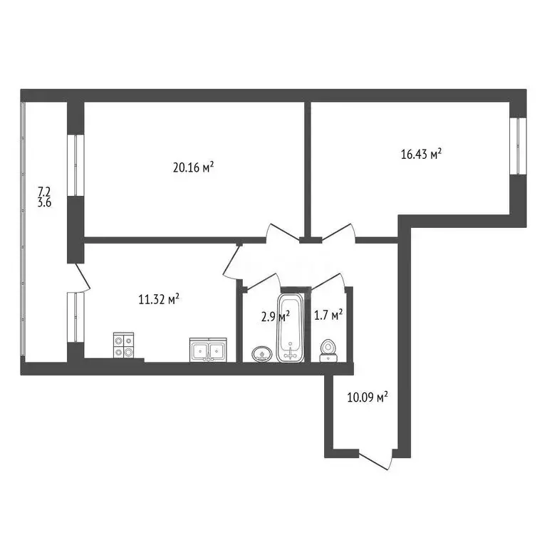 2-комнатная квартира: Ярославль, улица Писемского, 44 (45.4 м) - Фото 0
