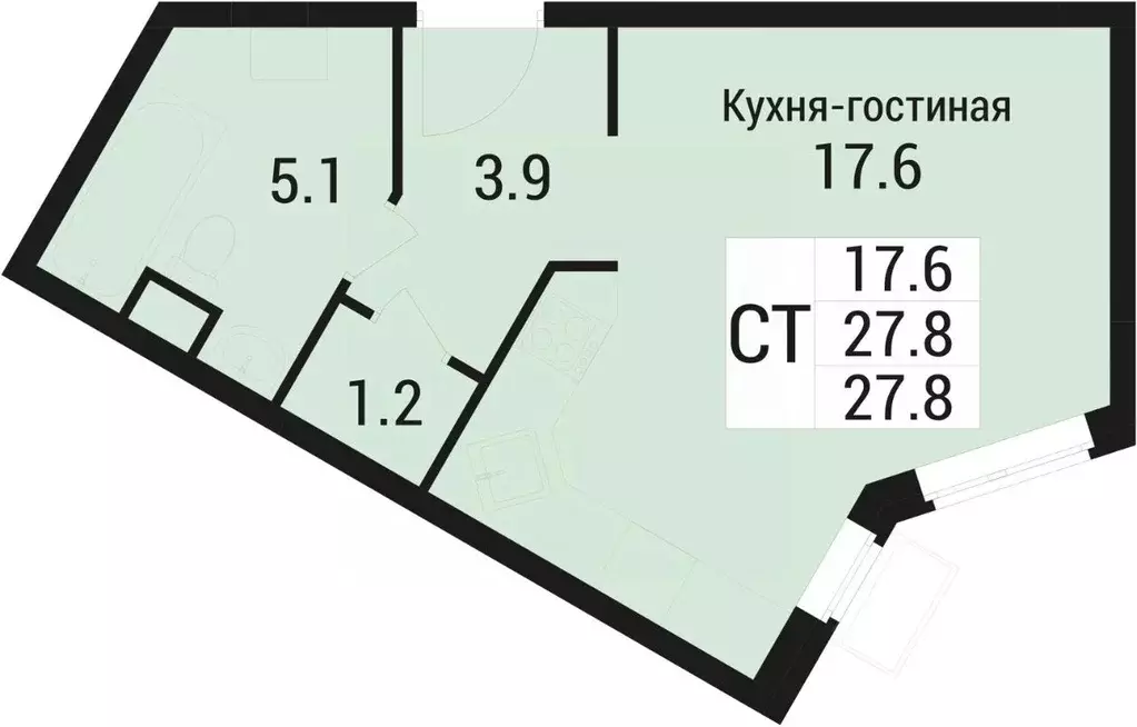 Студия Московская область, Люберцы городской округ, Малаховка пгт Дом ... - Фото 0