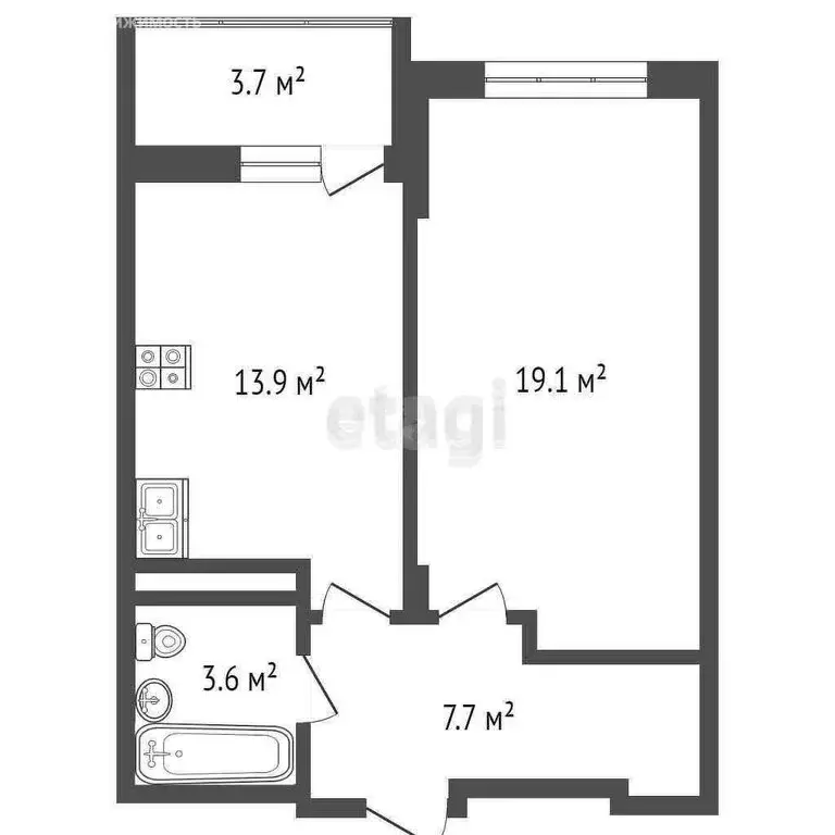 1-комнатная квартира: Анапа, Крестьянская улица, 27к7 (43.8 м) - Фото 0