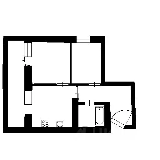 2-к кв. Башкортостан, Уфа Российская ул. (42.0 м) - Фото 2