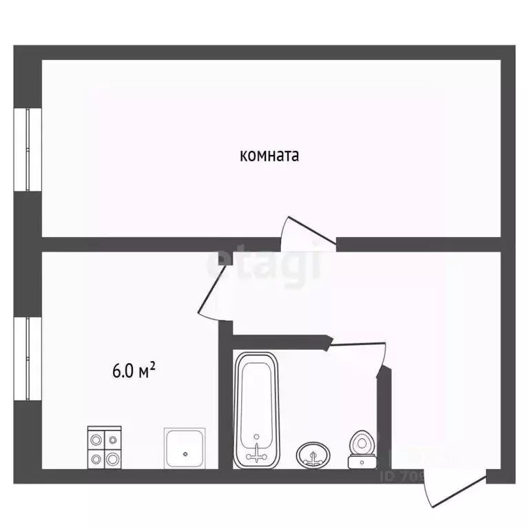 1-к кв. Свердловская область, Талицкий городской округ, пос. Троицкий ... - Фото 2