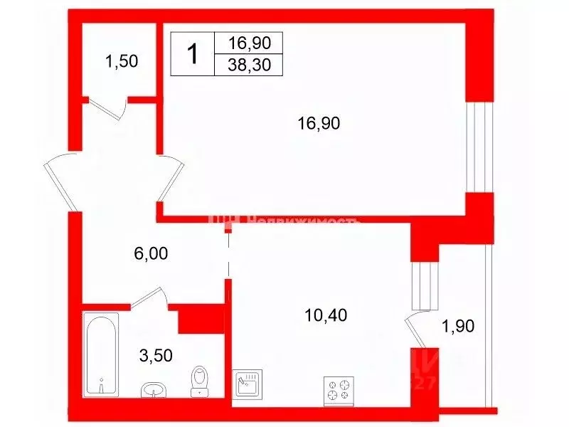 1-к кв. Ленинградская область, Ломоносовский район, д. Низино ул. ... - Фото 2