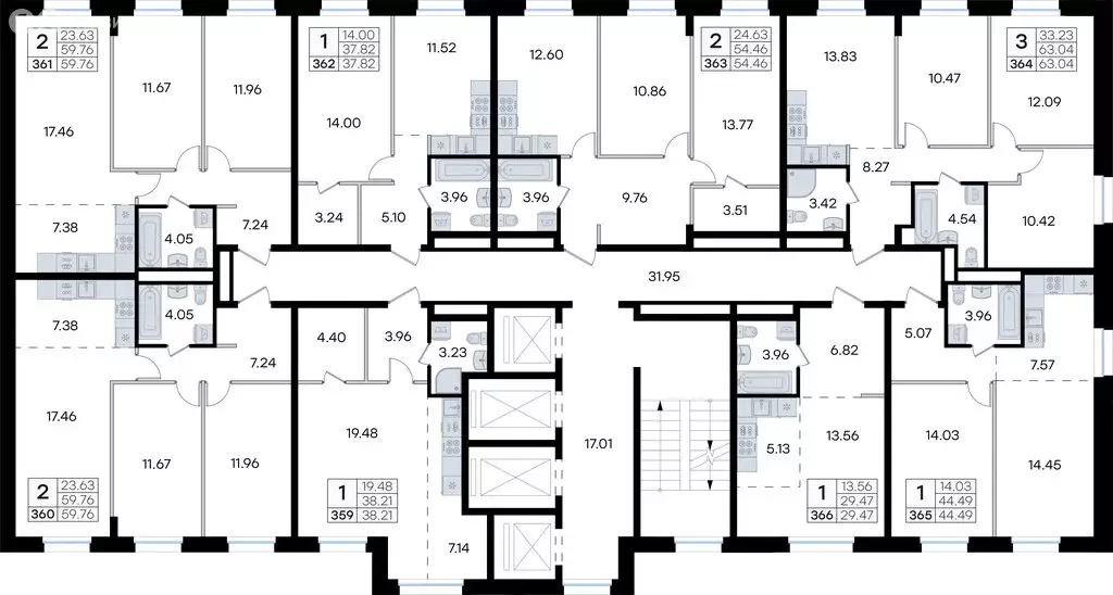 2-комнатная квартира: Владивосток, ЖК Глоракс Тухачевского (54.46 м) - Фото 2