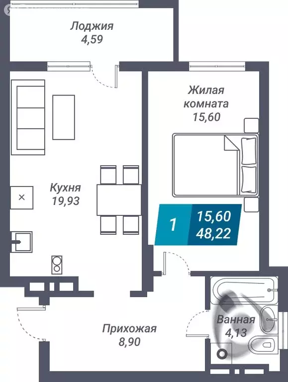 3-комнатная квартира: Новосибирск, улица Королёва, 17А (65.3 м) - Фото 0