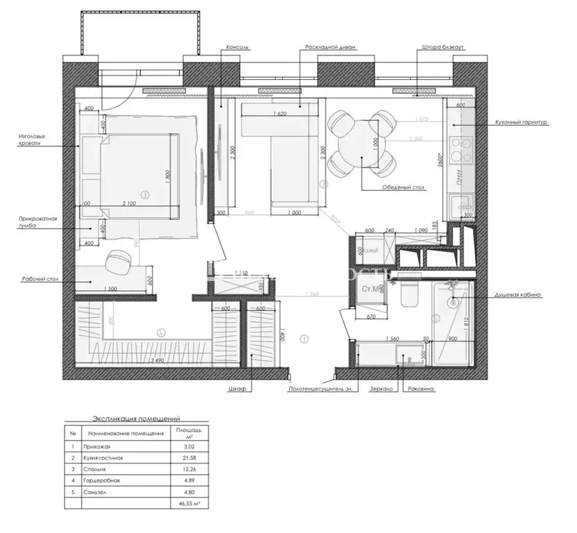2-к кв. Москва Березовая аллея, 19к3 (48.2 м) - Фото 2