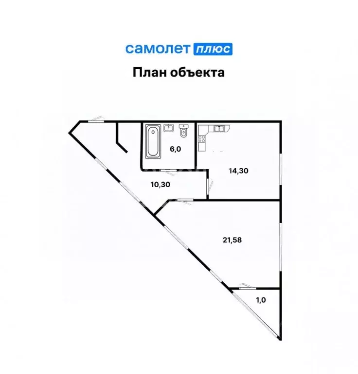 2-к кв. Свердловская область, Екатеринбург пер. Широкий, 6 (54.9 м) - Фото 2