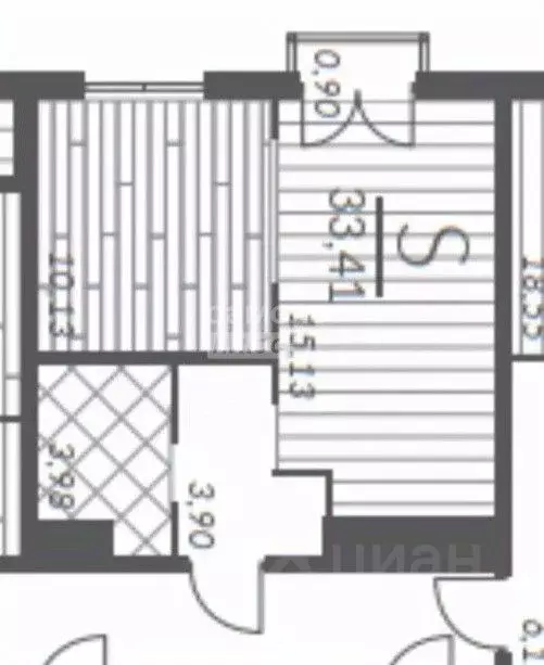 1-к кв. Тульская область, Тула городской округ, пос. Молодежный ул. ... - Фото 2