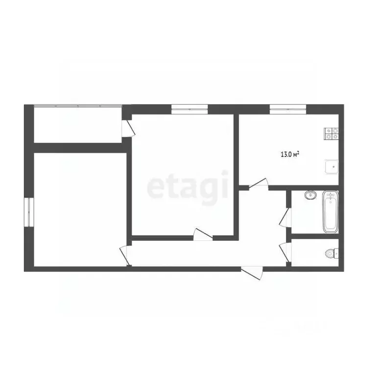 2-к кв. Тюменская область, Тюмень ул. Евгения Богдановича, 8к1 (80.3 ... - Фото 2