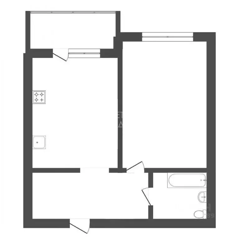 1-к кв. Тюменская область, Тюмень ул. Александра Протозанова, 12к1 ... - Фото 2