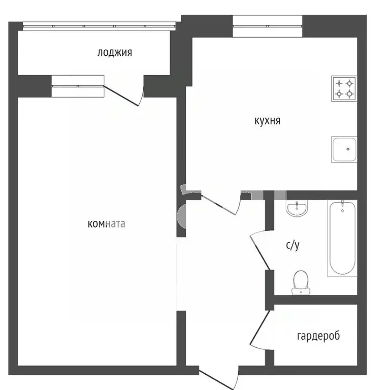 1-к кв. Курганская область, Курган ул. Аргентовского, 46 (32.8 м) - Фото 1