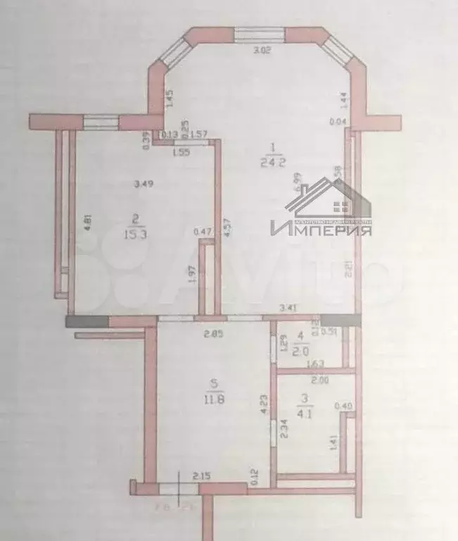 1-к. квартира, 58 м, 4/9 эт. - Фото 0